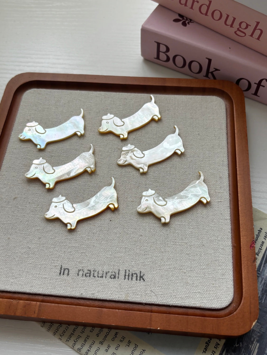 Little Wanderer Dachshund Shell Charm | Natural Shell