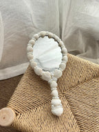 Mermaid Seashell Hand Mirror | Handmade Coastal Vanity Mirror