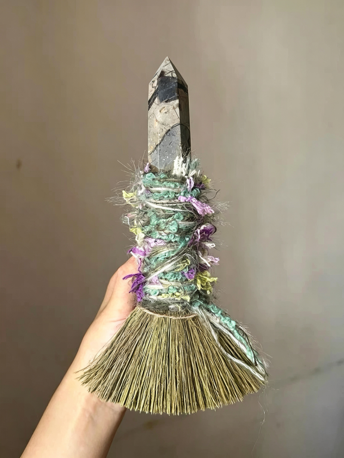A Gloomy Thunderstorm Witch Broom