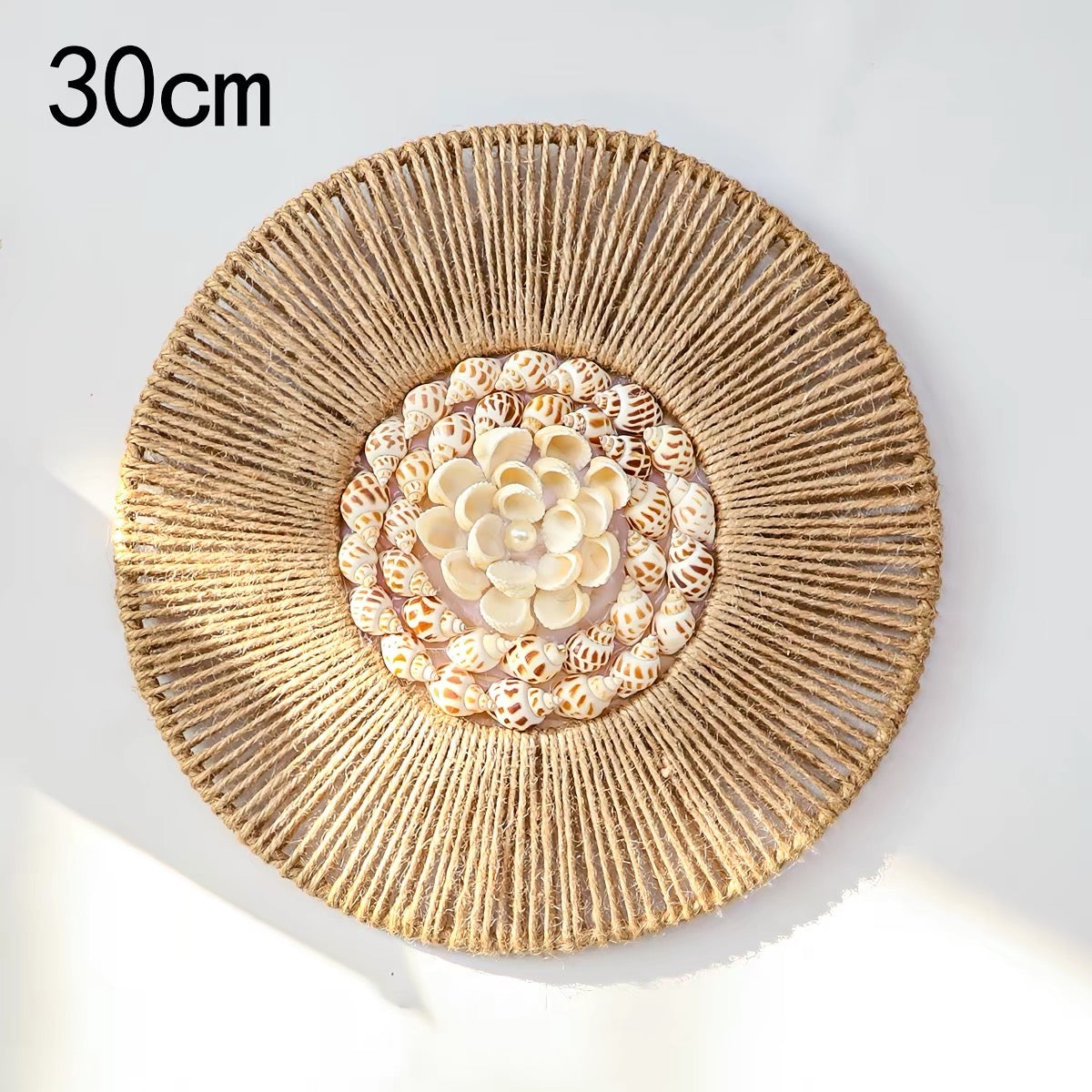 Coastal Shell & Woven Wall Art | Handmade Boho Wall Decor