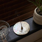 Golden Shell Glow Handcrafted Ruffled Mother-of-Pearl Tray