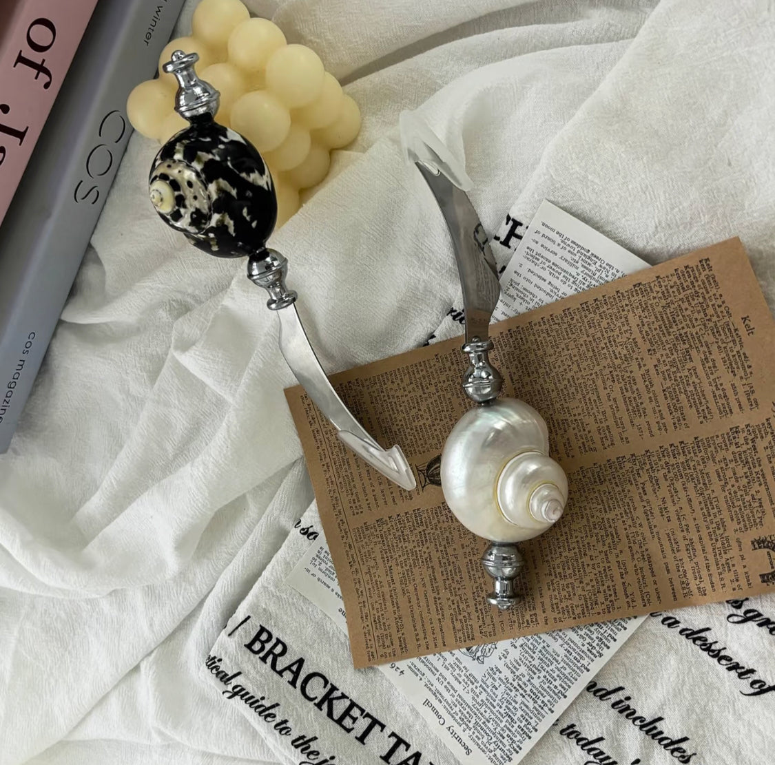 ObsidianShell & PearlConch Letter Openers