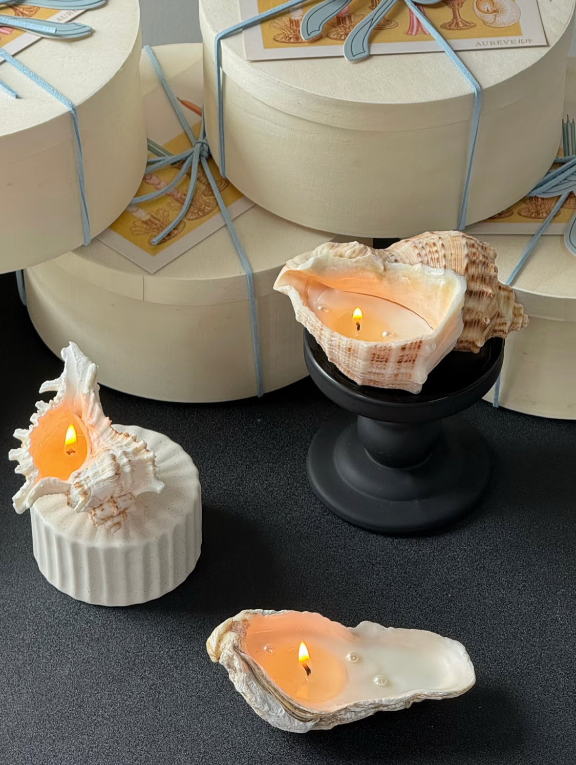 Ocean Glow Seashell Candle Gift Set