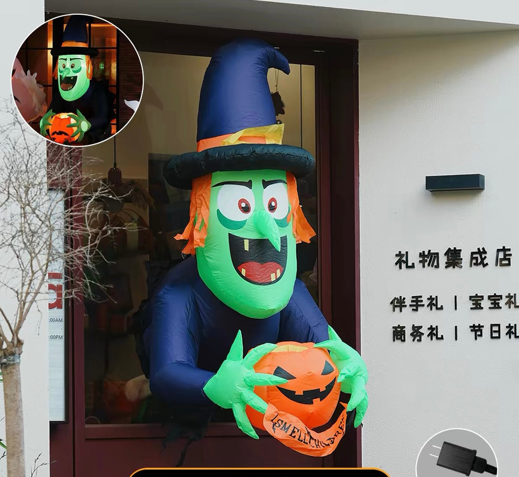 Halloween Inflatable Ghost & Pumpkin Outdoor Decorations