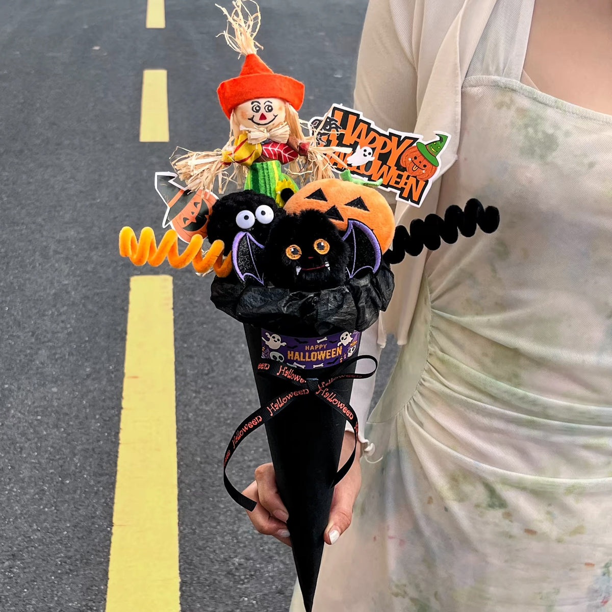 Harvest Mischief Halloween Scarecrow Gift Bouquet