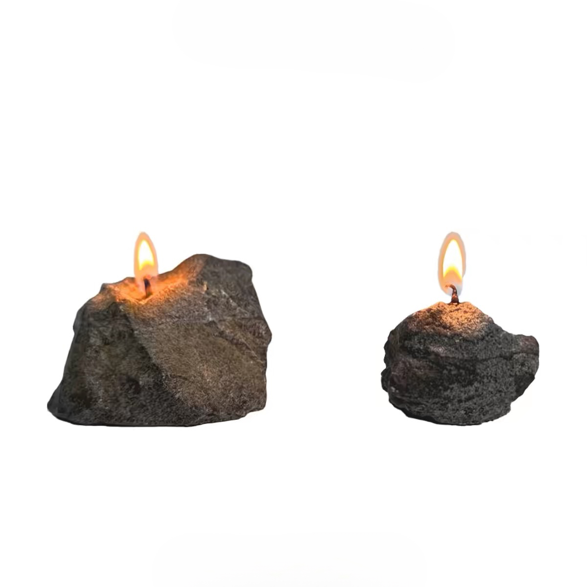 Golden Fortune Rock Candle | Smoky Sandalwood