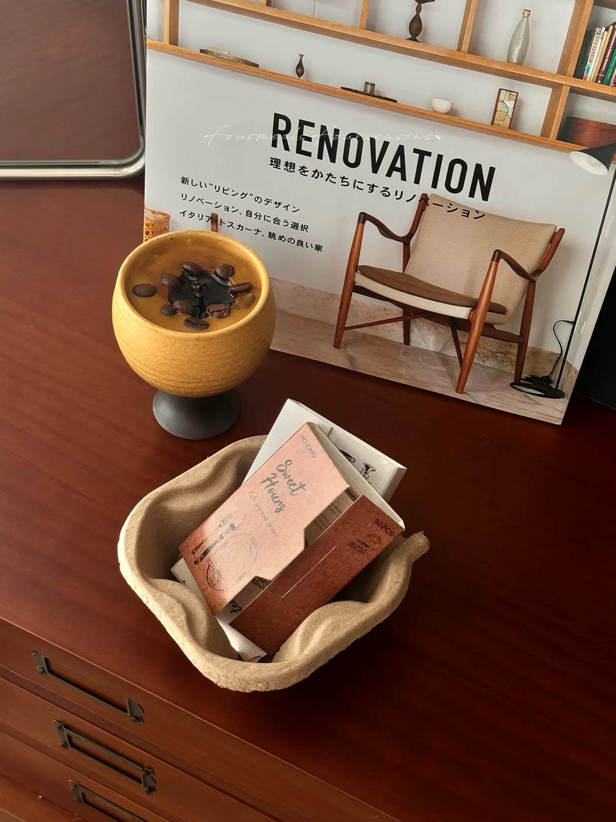 Hand-Ground Coffee Soy Candle – Ceramic Cup Gift
