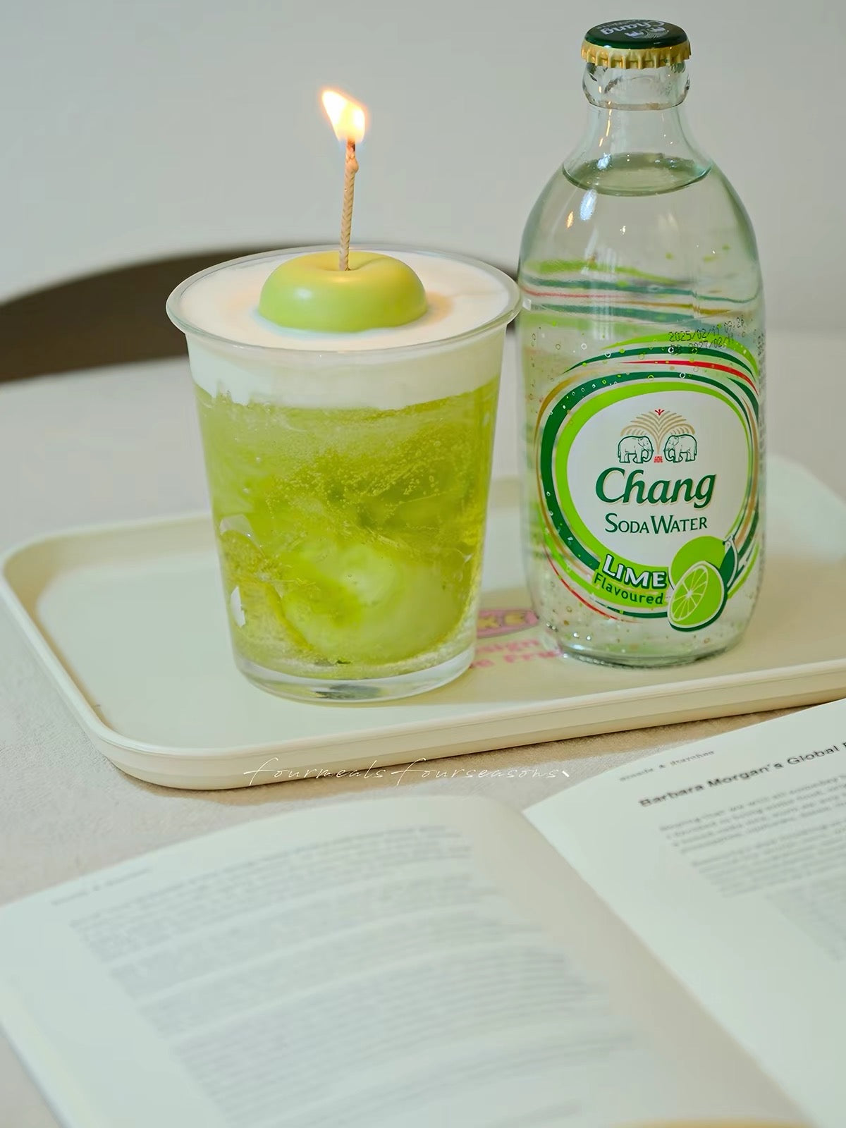 Green Apple Cream Soy Candle – Fresh Fruit Scented Gift