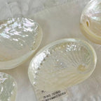 PearlNacre Crystal Cup – Handcrafted White Abalone Shell & Crystal Base Jewelry Tray