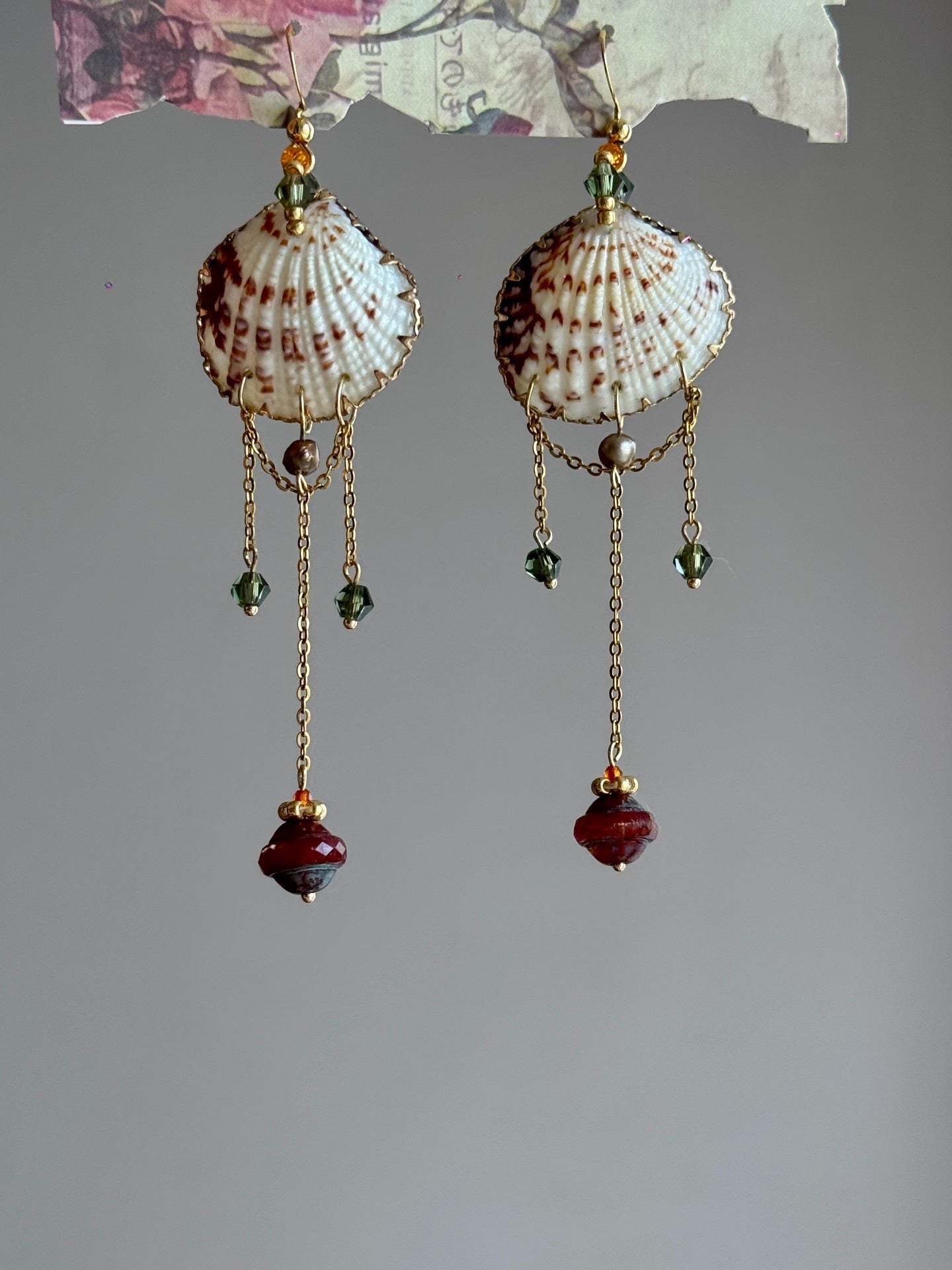 Ancient Tide Vintage Shell Relic Earrings