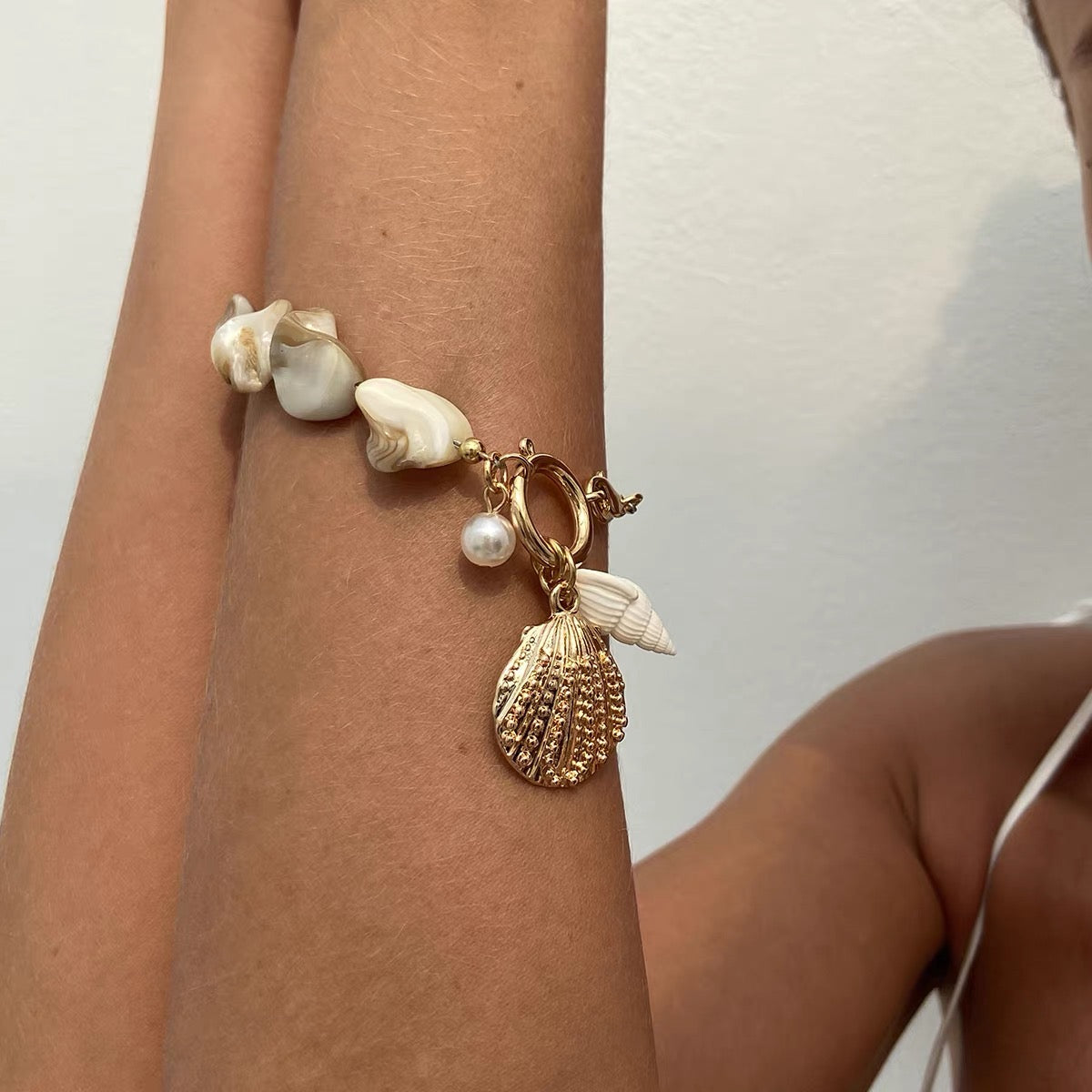 Handmade Natural Seashell & Flower Jewelry Set