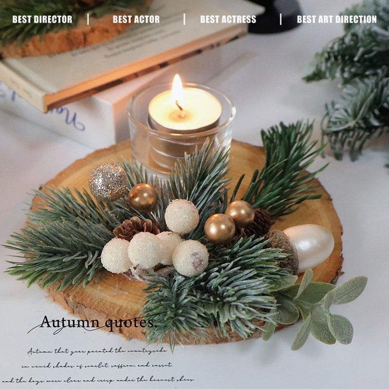 SwanLace Woodland Christmas Candle Holder