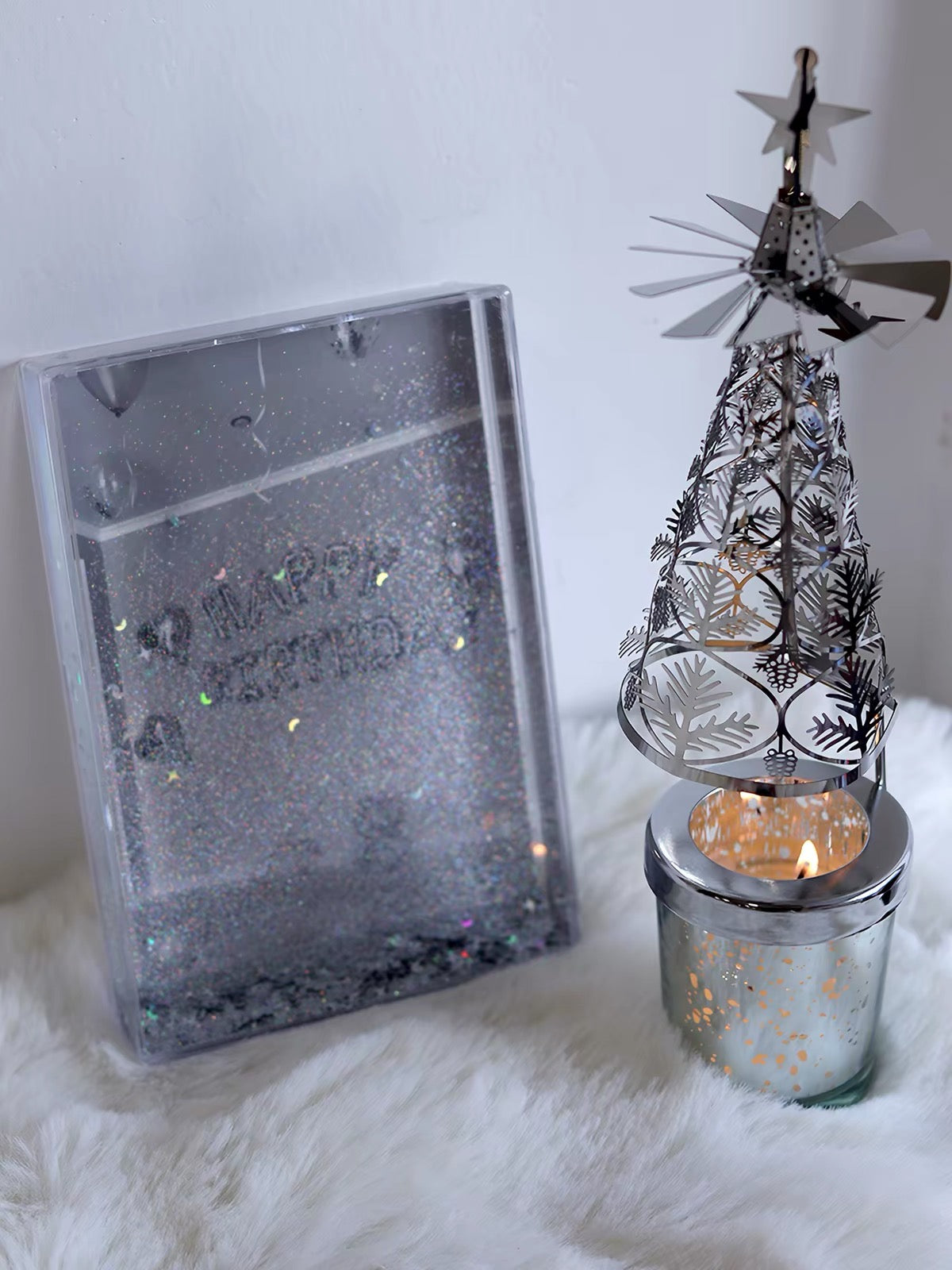 Winter Forest Candle Carousel Gift Set