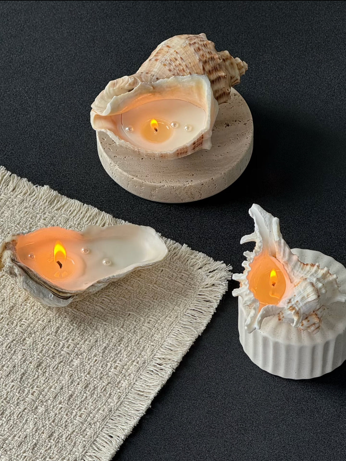 Ocean Glow Seashell Candle Gift Set