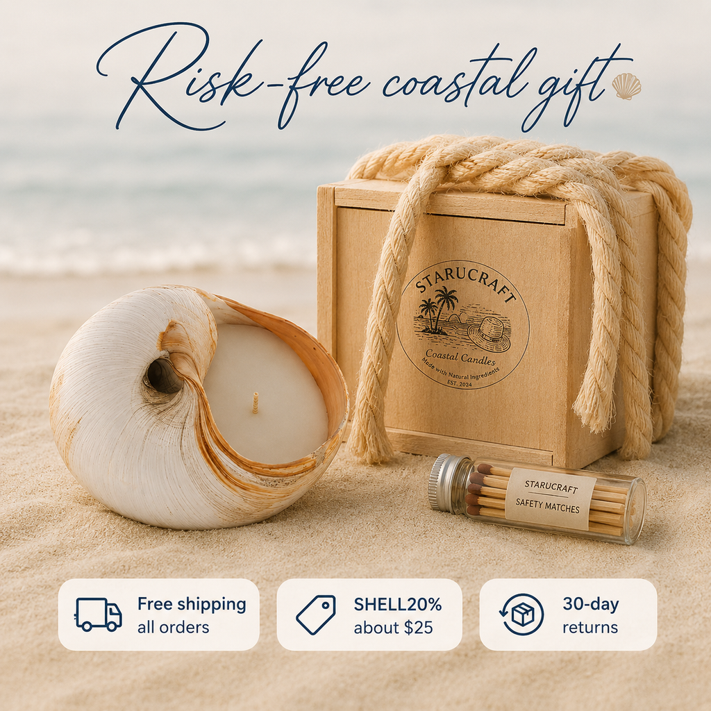 Ocean’s Gift Natural Seashell Soy Wax Candles