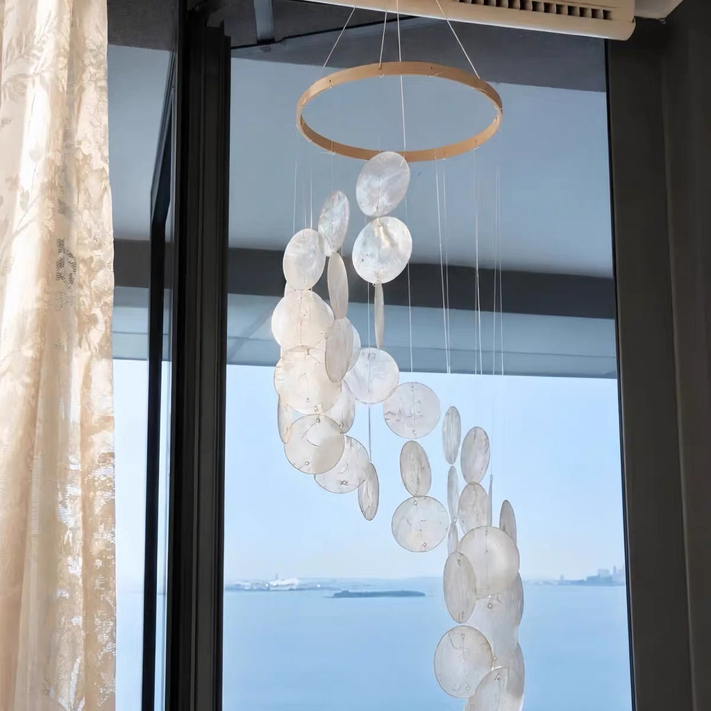 Pearl Cascade Capiz Shell Wind Chime
