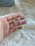 Sea Glimmer Pearl & Crystal Handmade Earrings