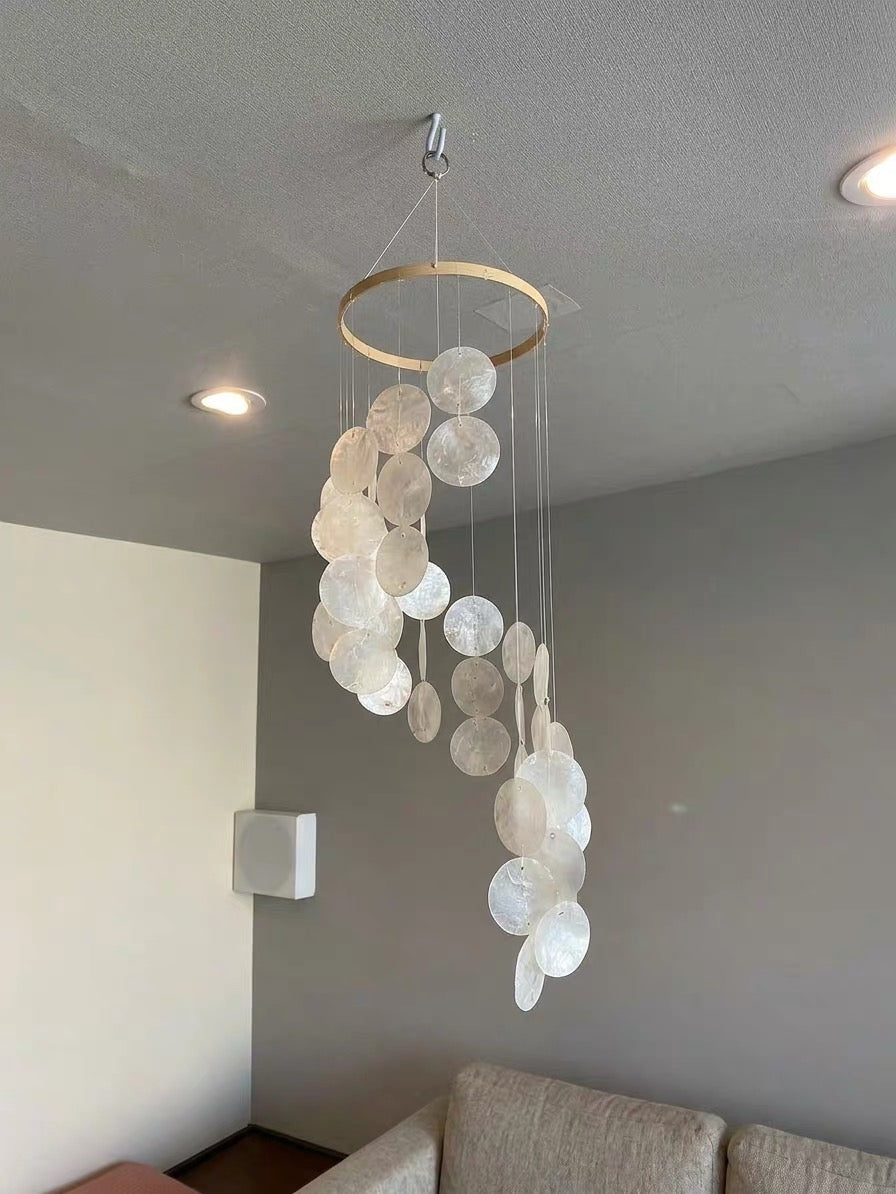 Pearl Cascade Capiz Shell Wind Chime
