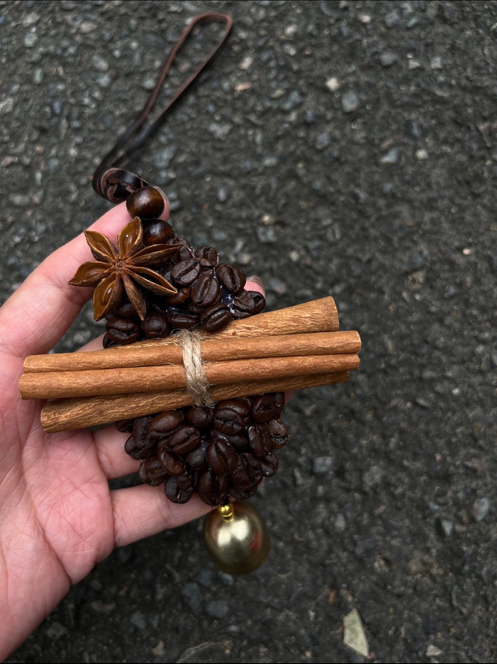 Cinnamon Spell – Handmade Coffee Bean Car Charm