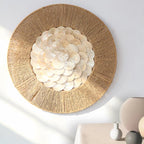 Coastal Shell & Woven Wall Art | Handmade Boho Wall Decor