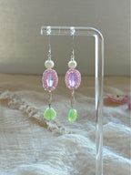 Sea Glimmer Pearl & Crystal Handmade Earrings