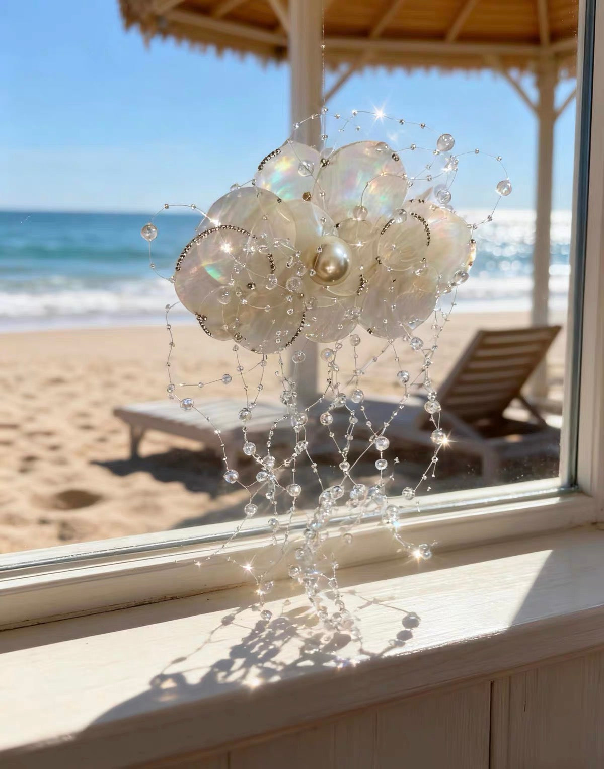 Ocean Aurora Shell Curtain