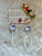 Wonderland Rabbit Hand-Painted 3D Shell Statement Earrings