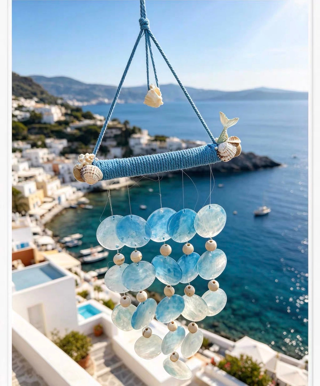 Ocean Mist Gradient Shell Wind Chime