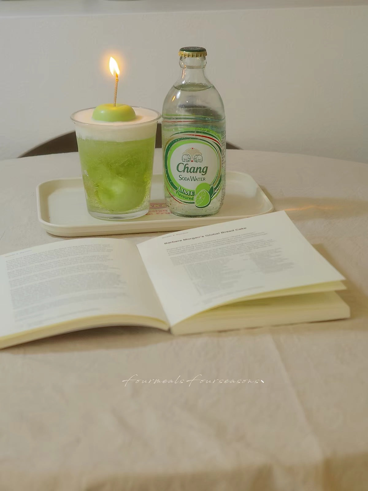 Green Apple Cream Soy Candle – Fresh Fruit Scented Gift