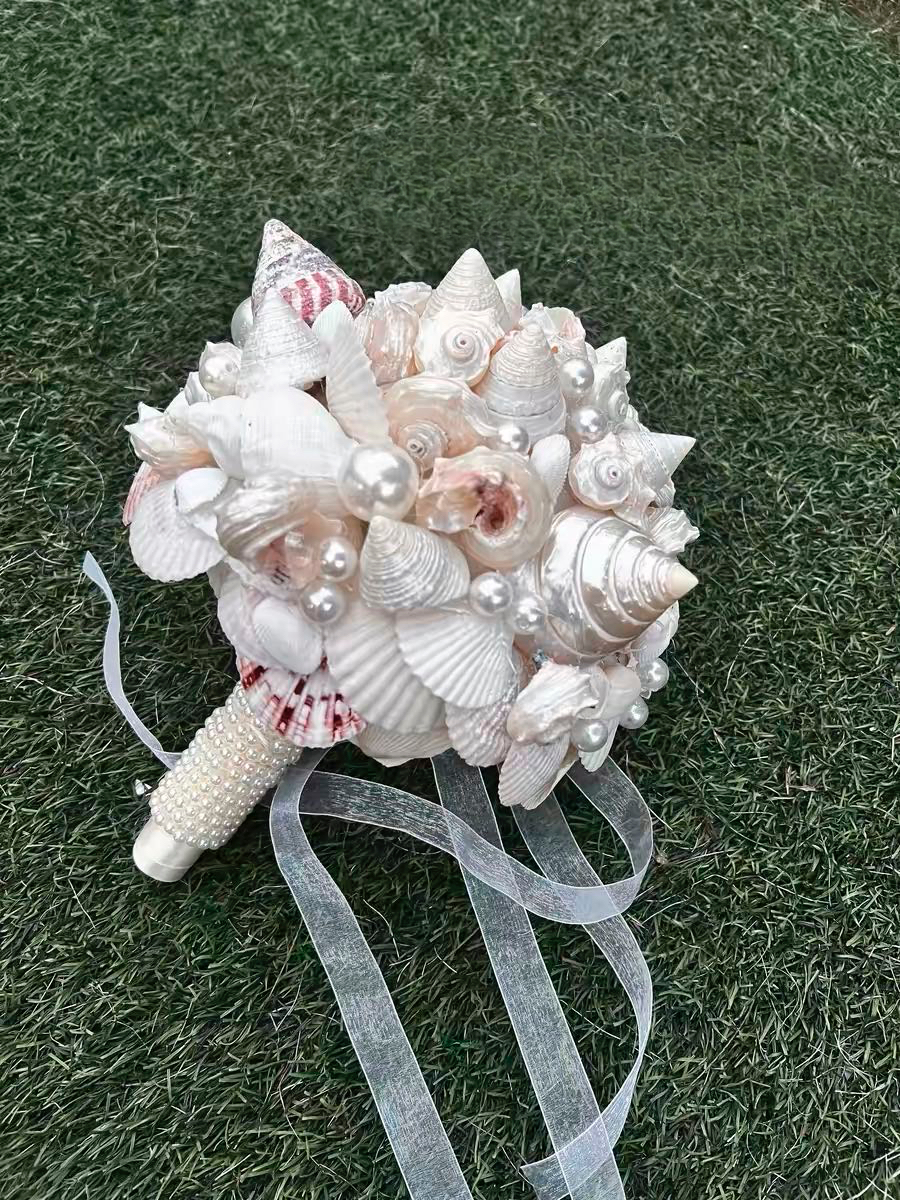 Natural Shell Bouquet – Coastal Wedding & Ocean Inspired Home Decor
