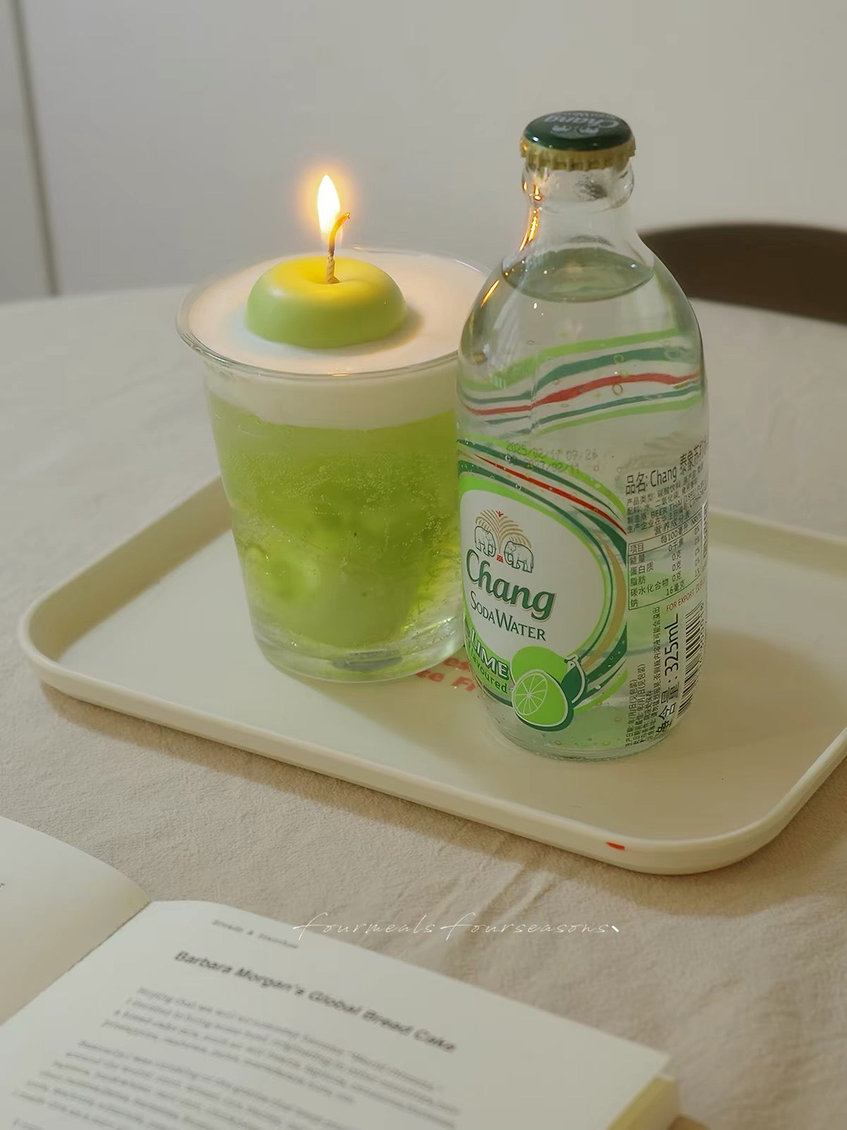 Green Apple Cream Soy Candle – Fresh Fruit Scented Gift