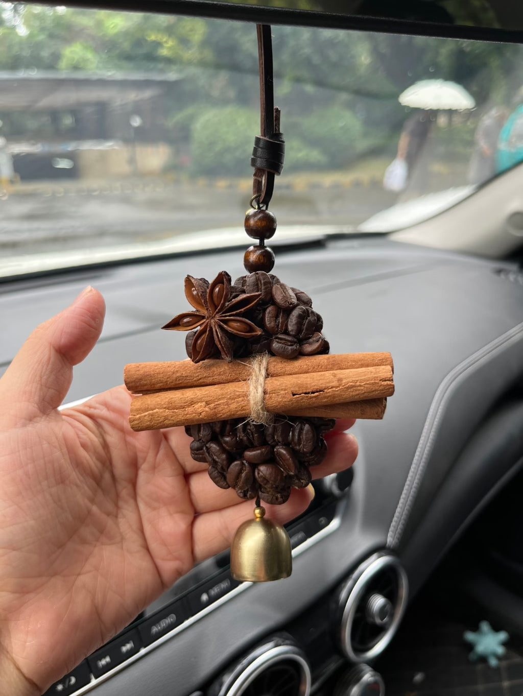 Cinnamon Spell – Handmade Coffee Bean Car Charm