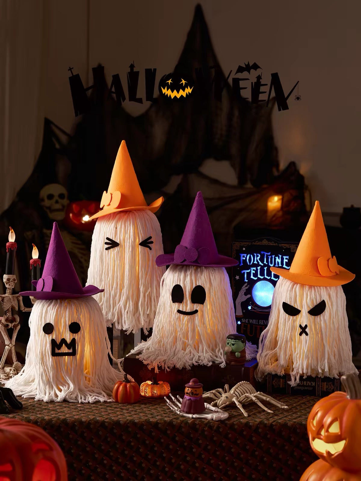 Halloween Glowing Ghost Tabletop Decoration – DIY Spooky Party Decor