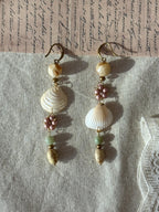 Luminous Secre Handmade Natural Shell Statement Earrings