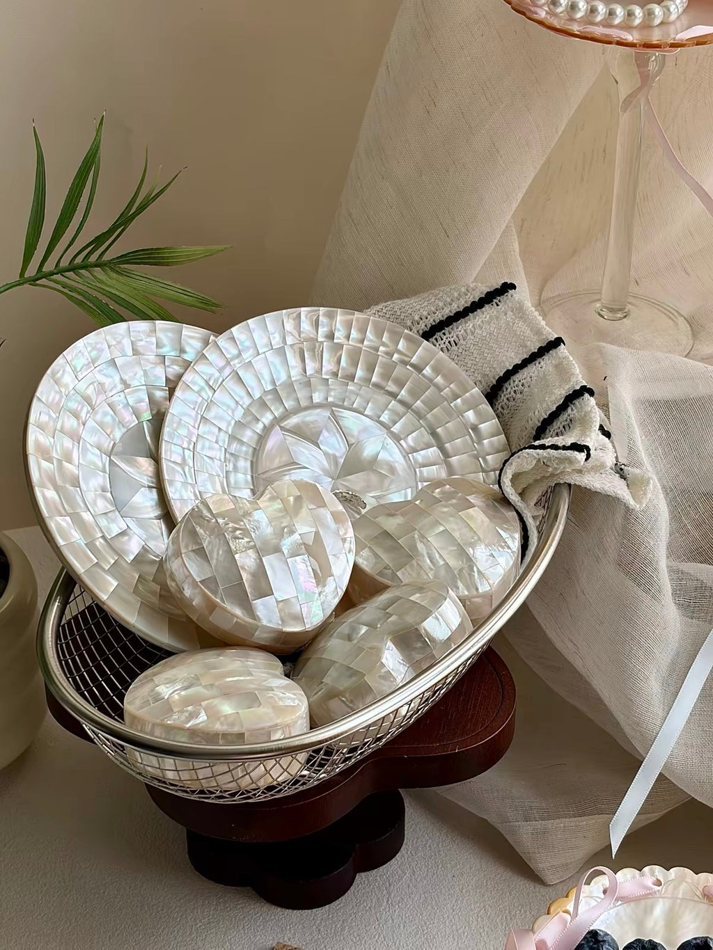 Heart Whisper Mother of Pearl Jewelry Box