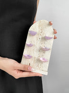 Shell Haven Travertine Jewelry Stand