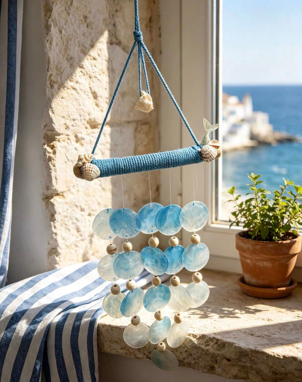 Ocean Mist Gradient Shell Wind Chime