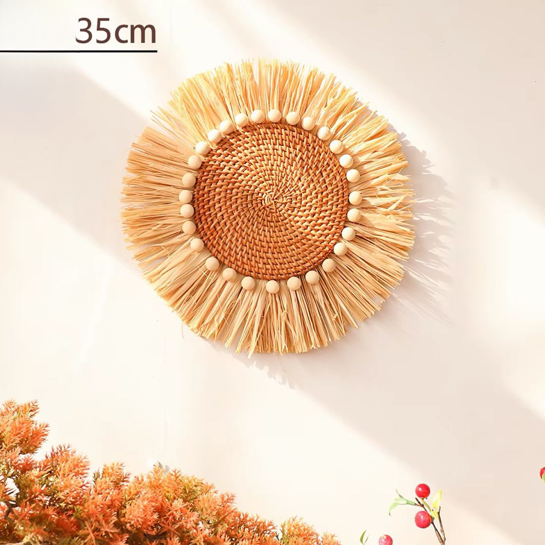 Coastal Shell & Woven Wall Art | Handmade Boho Wall Decor