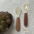 RiverNacre WoodSpoon – Handcrafted Freshwater Shell & Burmese Rosewood Spoon