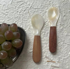 RiverNacre WoodSpoon – Handcrafted Freshwater Shell & Burmese Rosewood Spoon