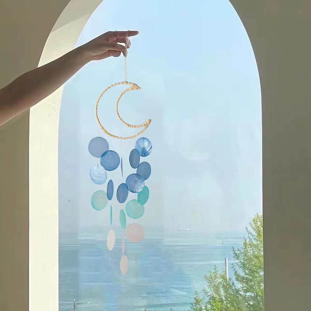 Moonlit Tide Capiz Shell Wind Chime
