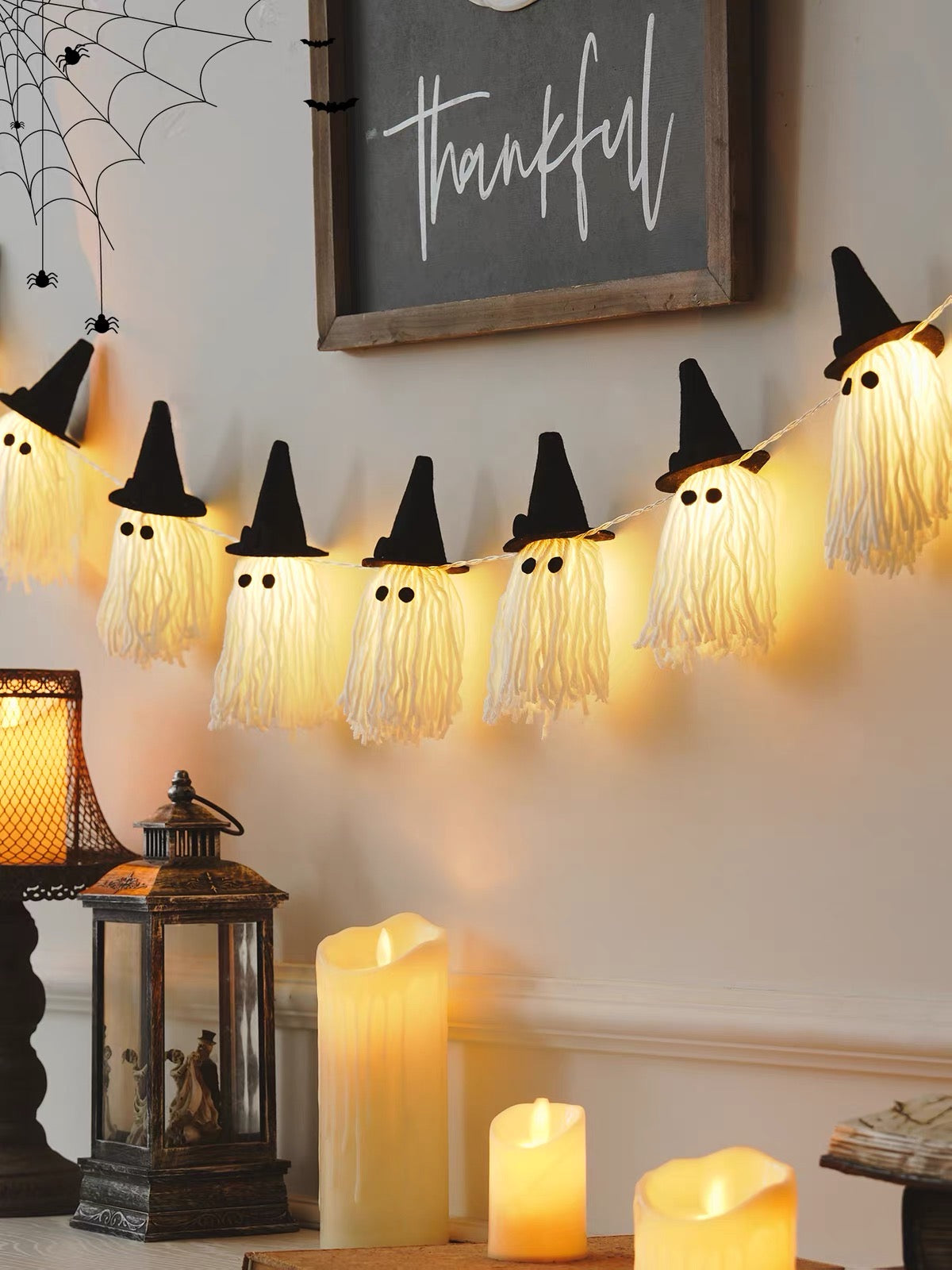 Pumpkin Patch Ghost Lights – Halloween String Lights