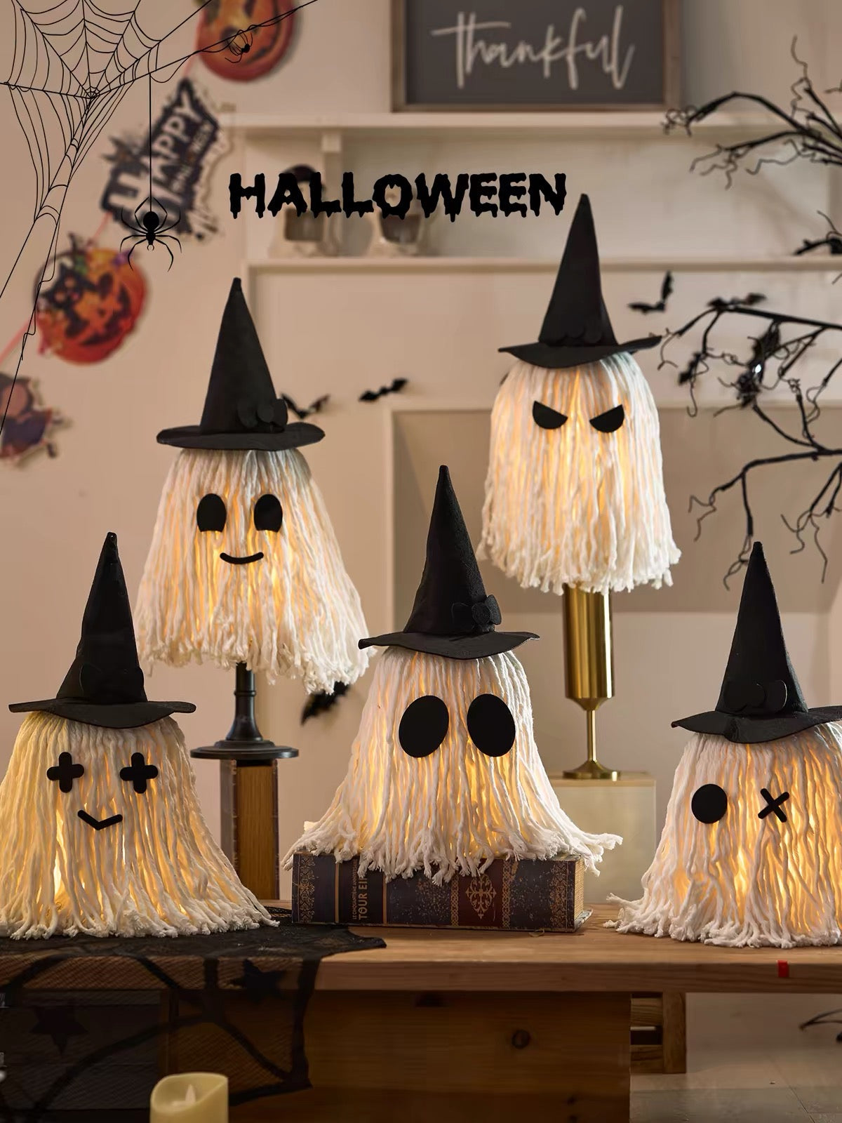 Halloween Glowing Ghost Tabletop Decoration – DIY Spooky Party Decor