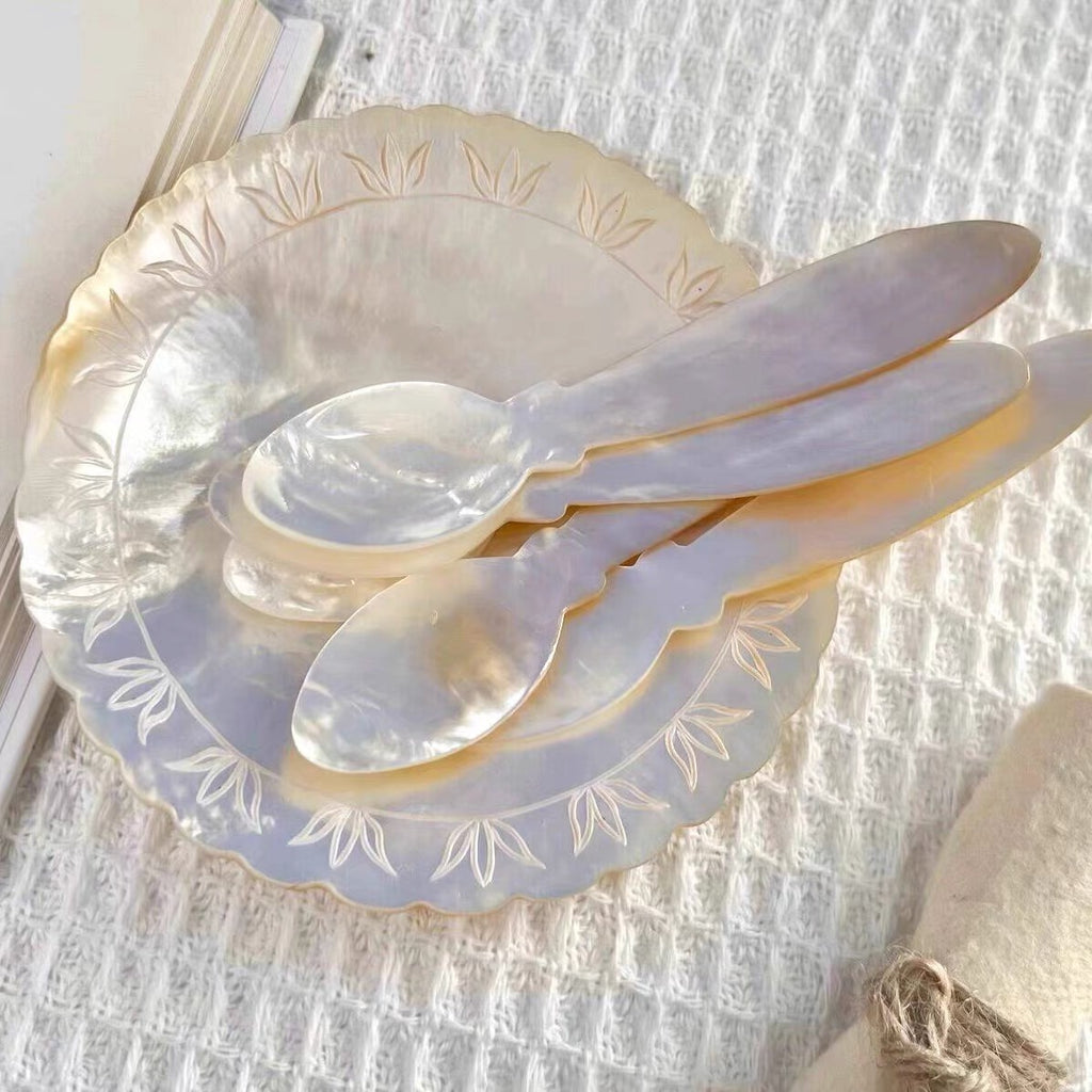 Luminous Shell Whisper Handcrafted Mother-of-Pearl Spoon