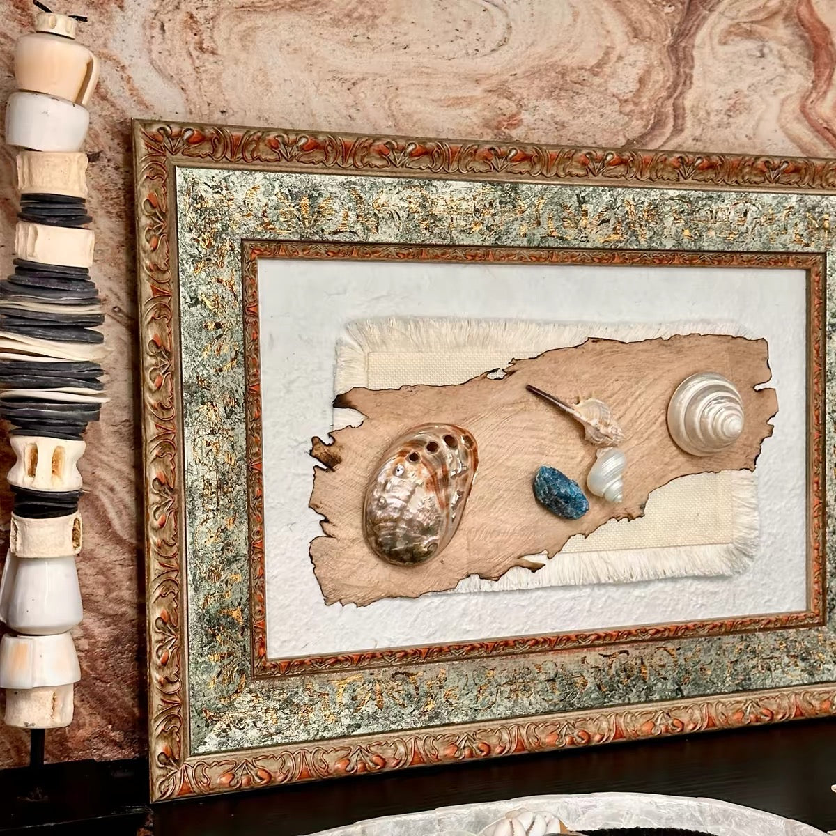 Love Letter from the Sea Handmade Shell Wall Art