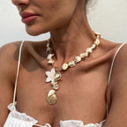 Handmade Natural Seashell & Flower Jewelry Set