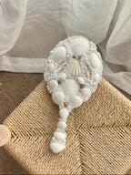 Mermaid Seashell Hand Mirror | Handmade Coastal Vanity Mirror