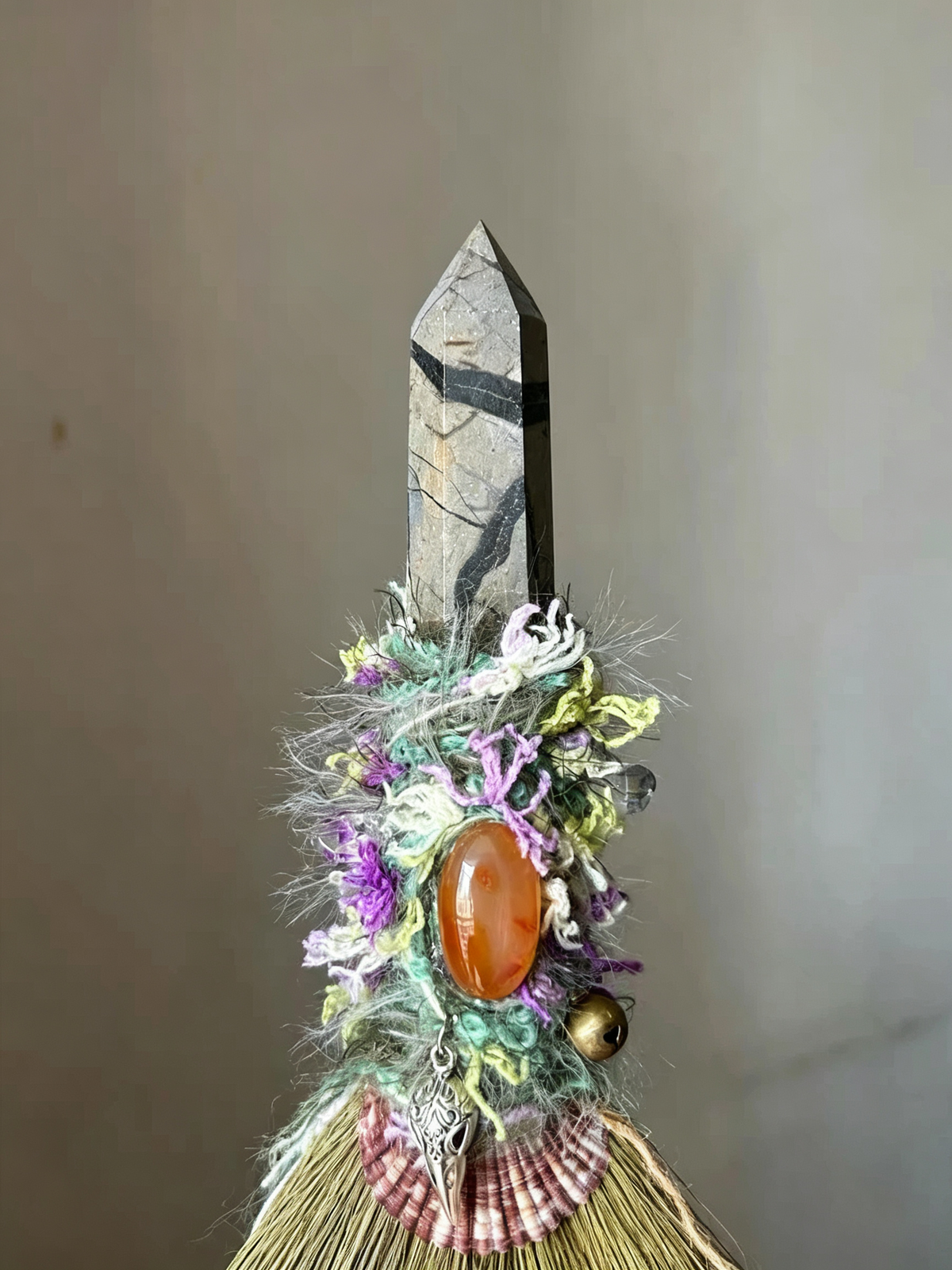 A Gloomy Thunderstorm Witch Broom