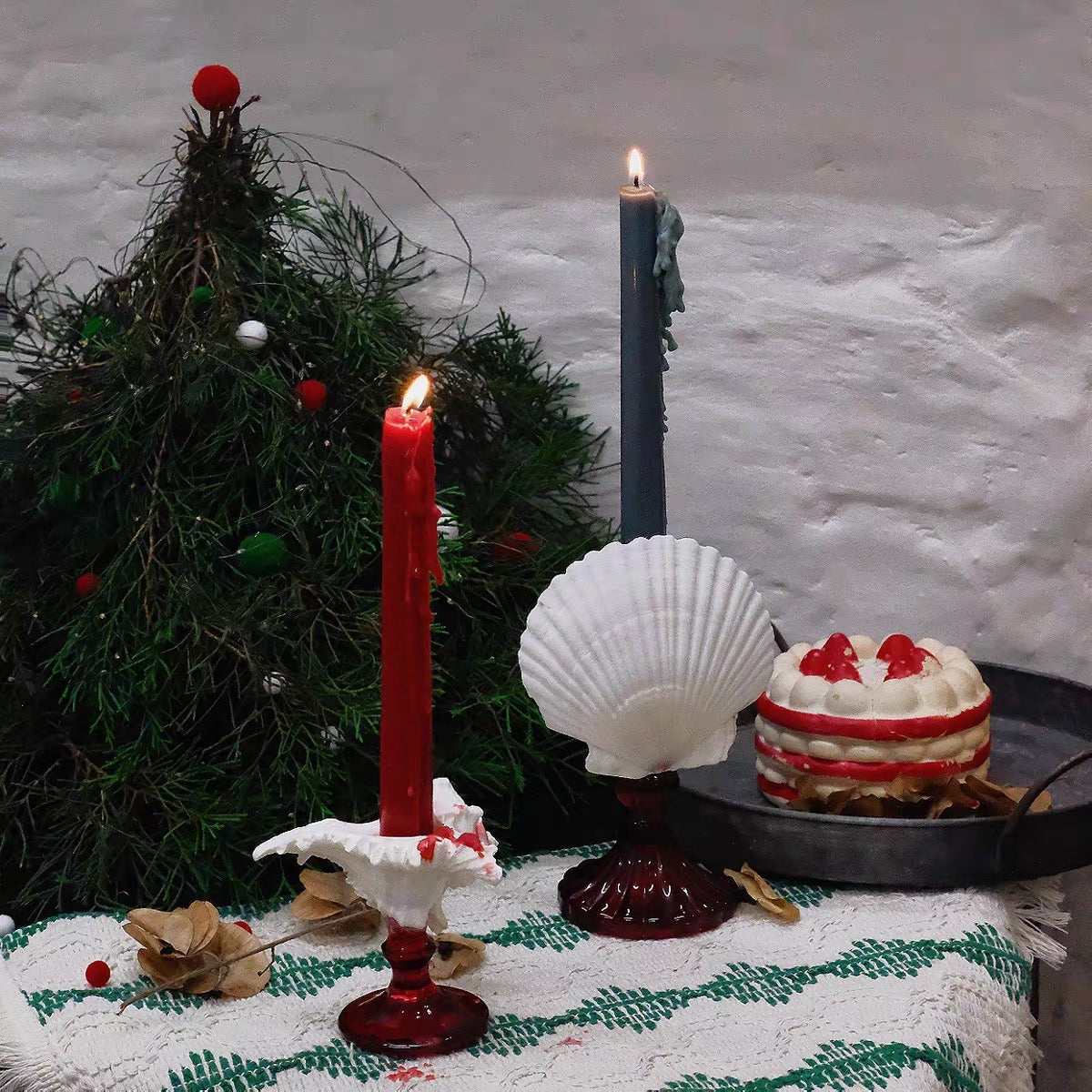 Natural Seashell Goblet ＆ Candle Holder