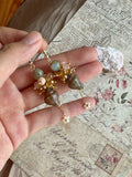 Misty Camellia Vintage Conch Shell Handmade Earrings